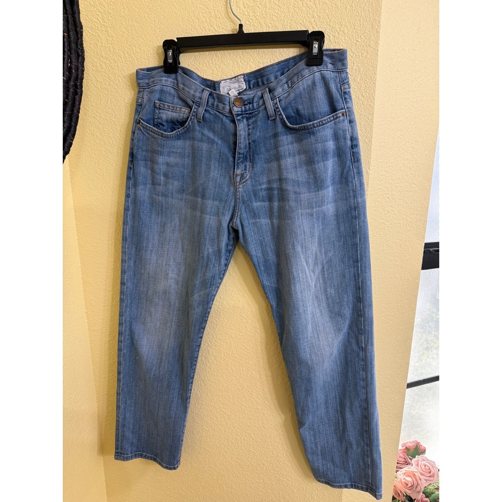 CURRENT/ELLIOT The Boyfriend Jeans Light Wash Distressed Womens 29